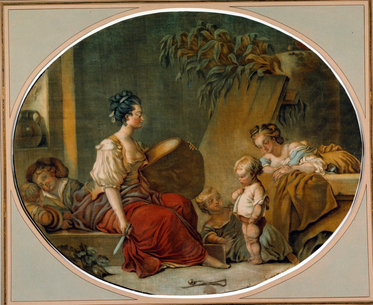 Education: A Mother Teaches Her Child the Right Ways by Jean Baptiste André Gautier Dagoty