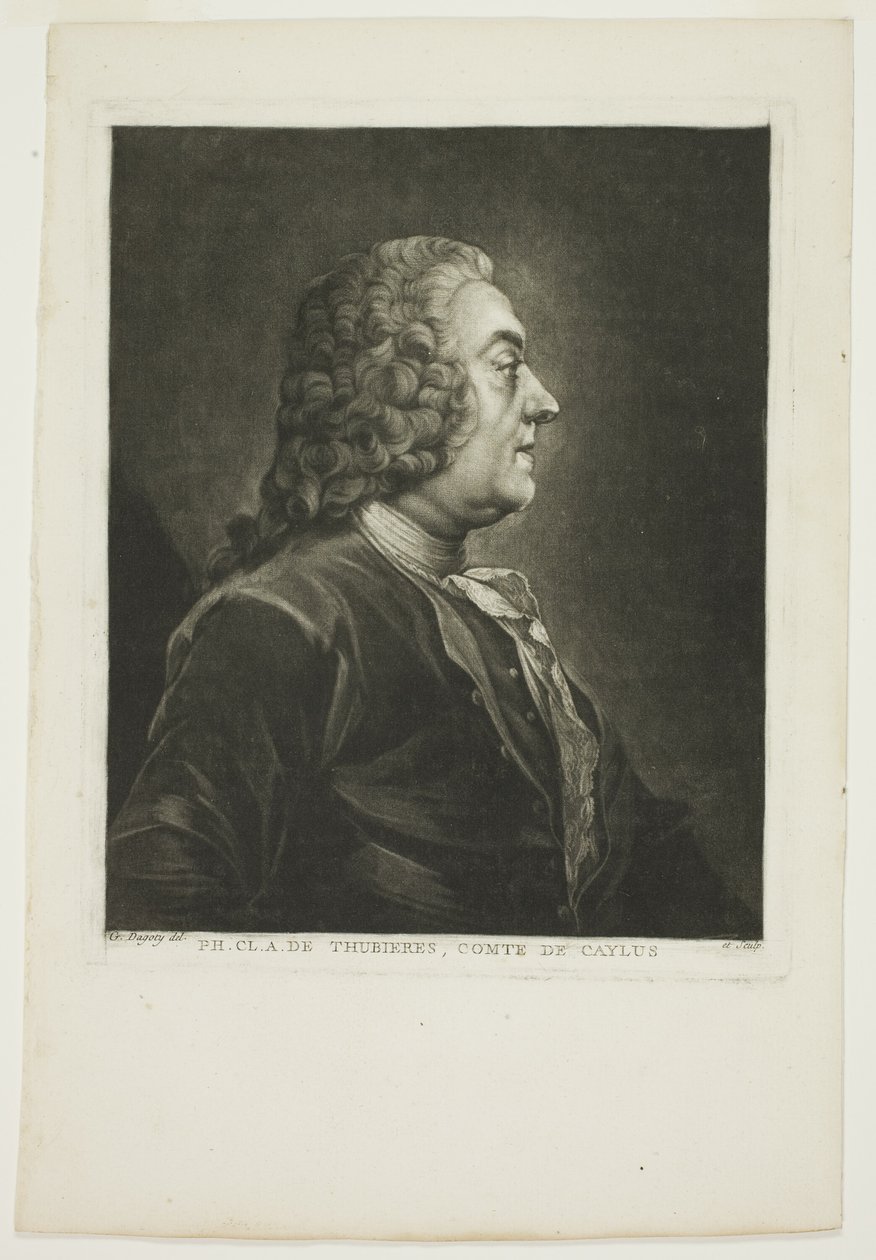 Philippe Claude Tubières, Count of Caylus by Jean Baptiste Andre Gautier D
