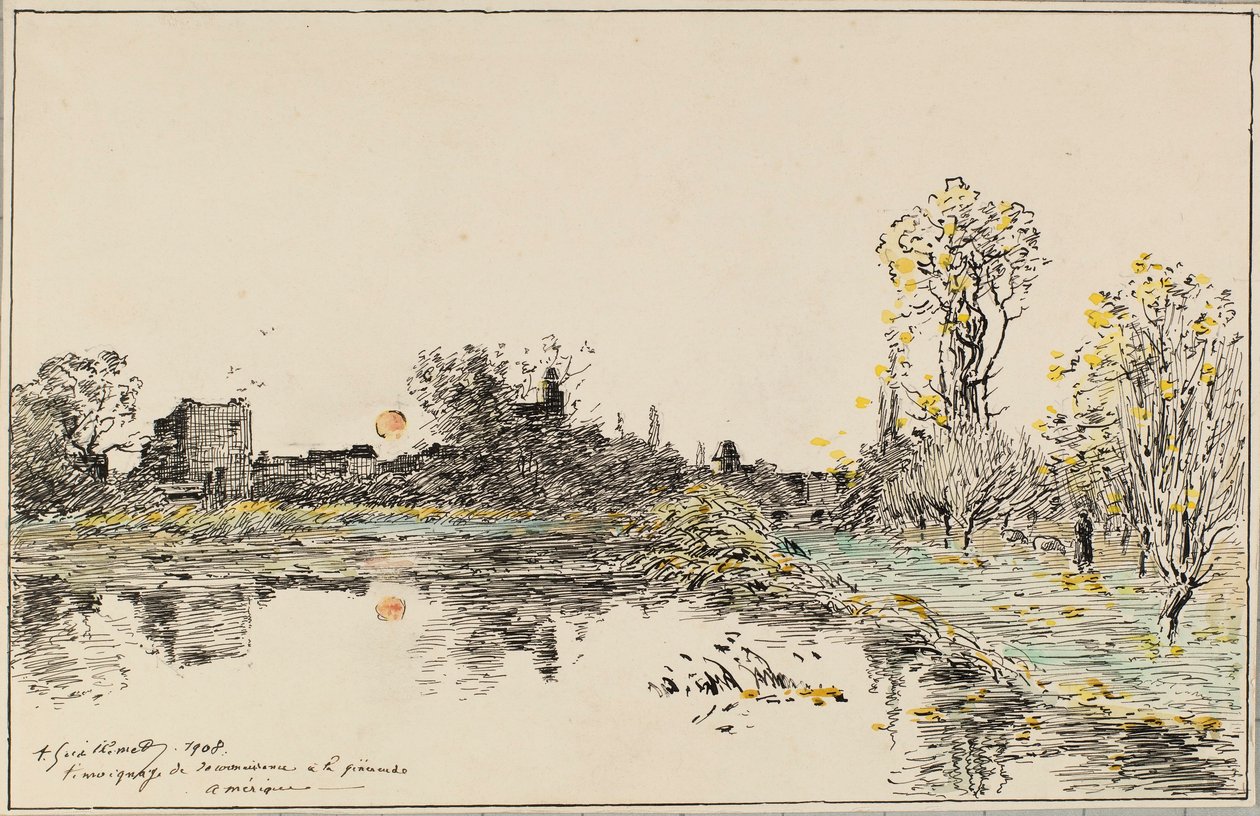 Landscape by Jean Baptiste Antoine Guillemet