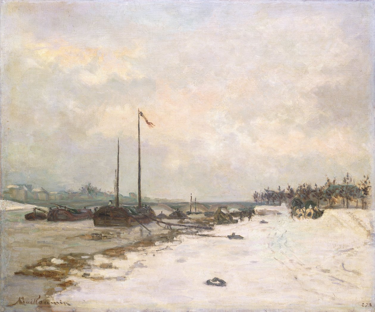 The Quay of the Seine in the Environs of Paris by Jean Baptiste Armand Guillaumin