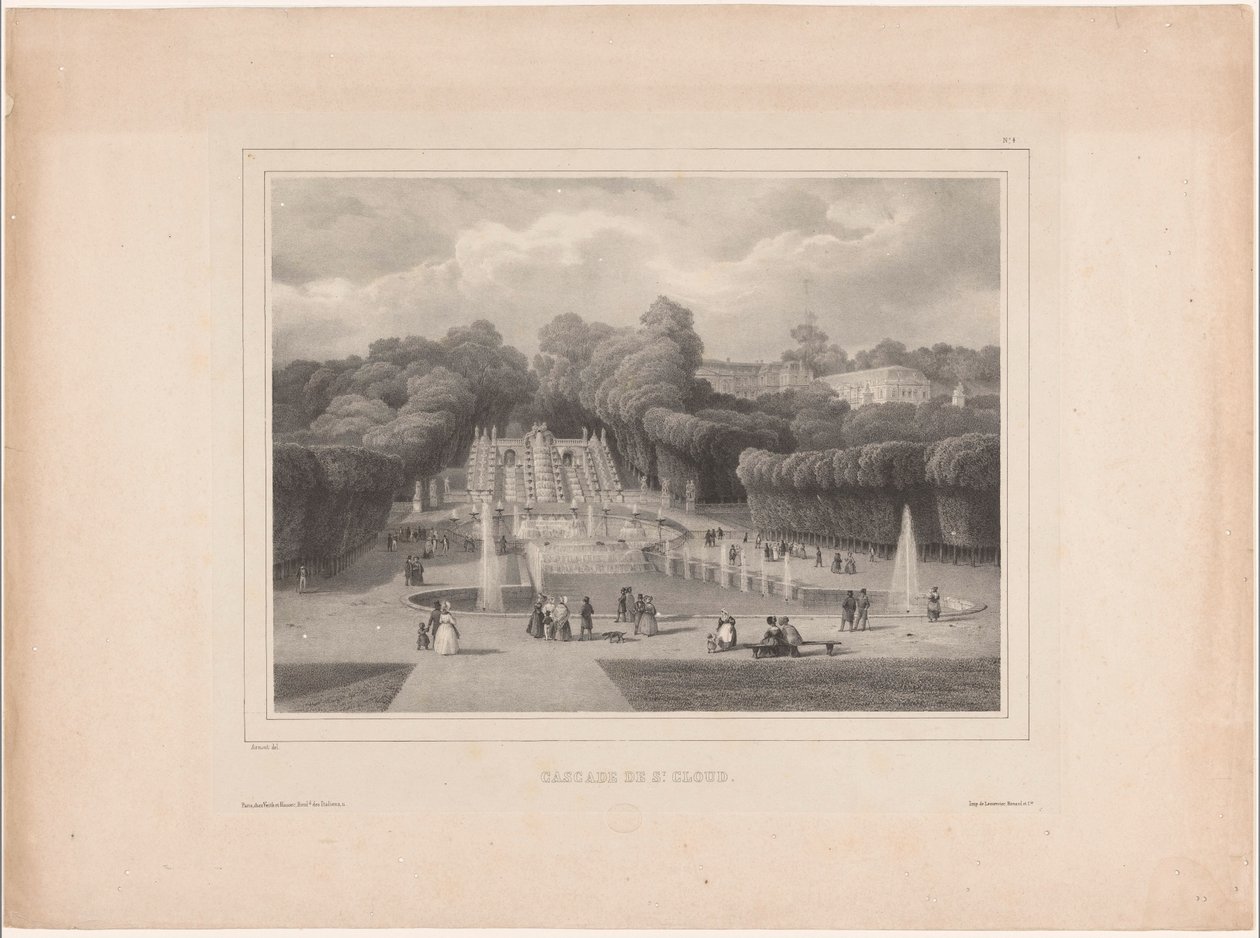 Fountain at the Château de Saint-Cloud (Grand Views near Paris) by Jean Baptiste Arnout