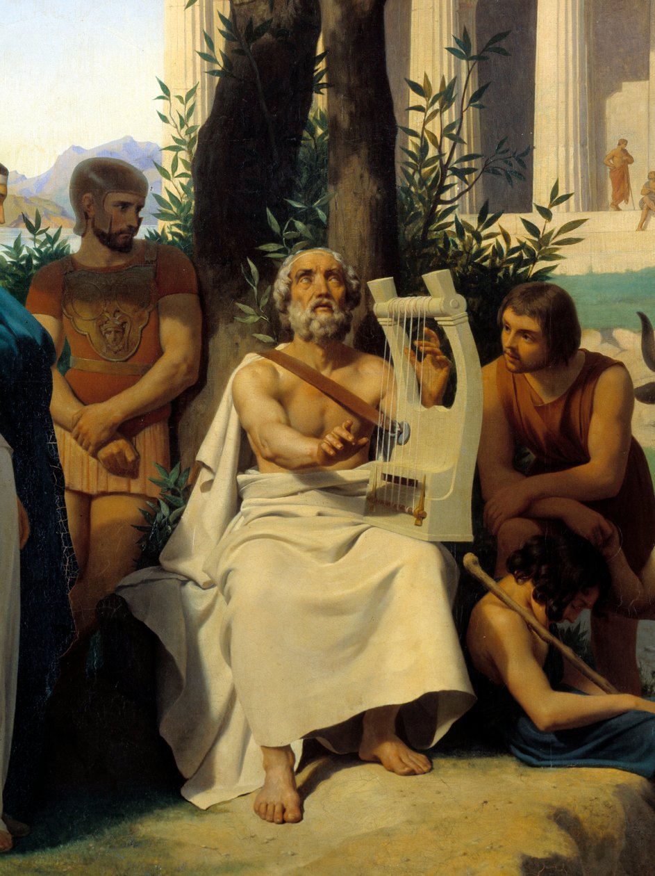 Homer, Greek Poet of the 9th Century BC (detail) by Jean Baptiste Auguste Leloir