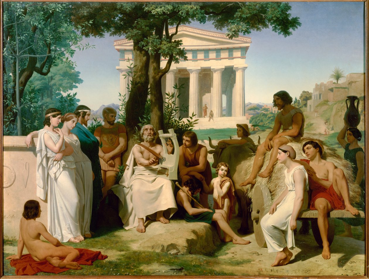 Homer, Greek Poet by Jean Baptiste Auguste Leloir