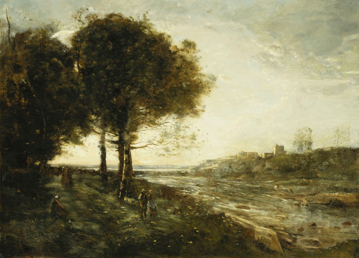 A River in Romagna by Jean Baptiste Camille Corot