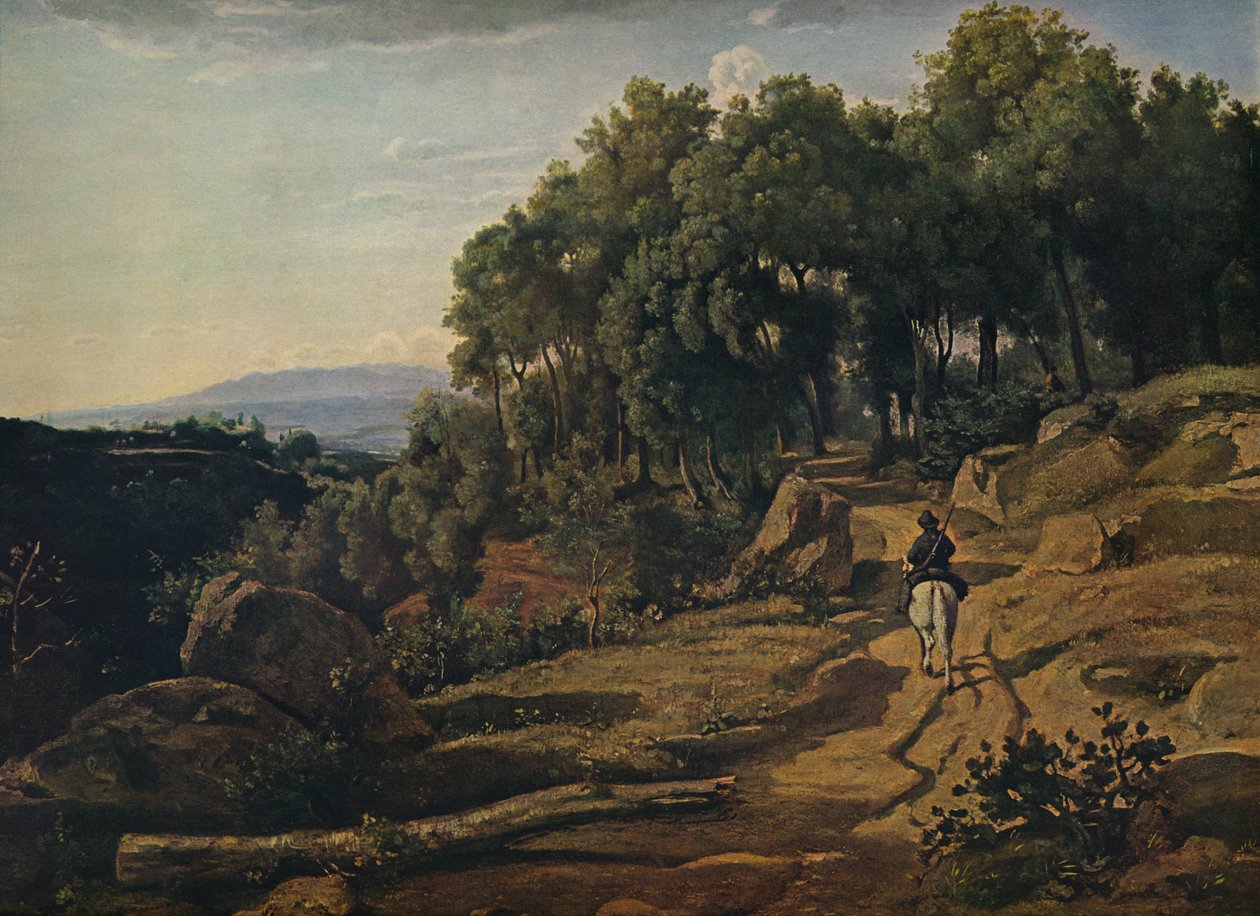 A View Near Volterra by Jean-Baptiste-Camille Corot