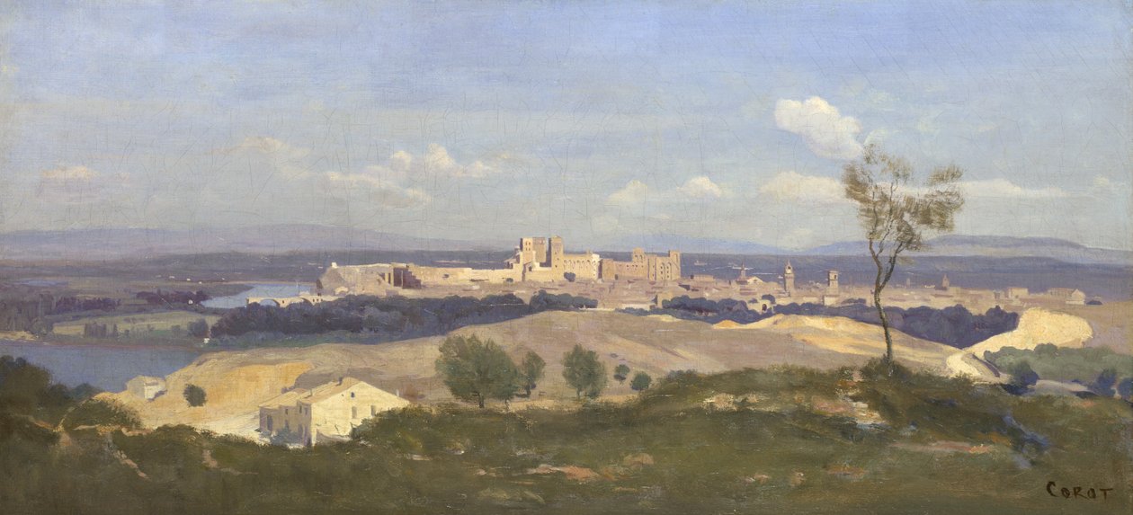 Avignon from the West, 1836 by Jean Baptiste Camille Corot