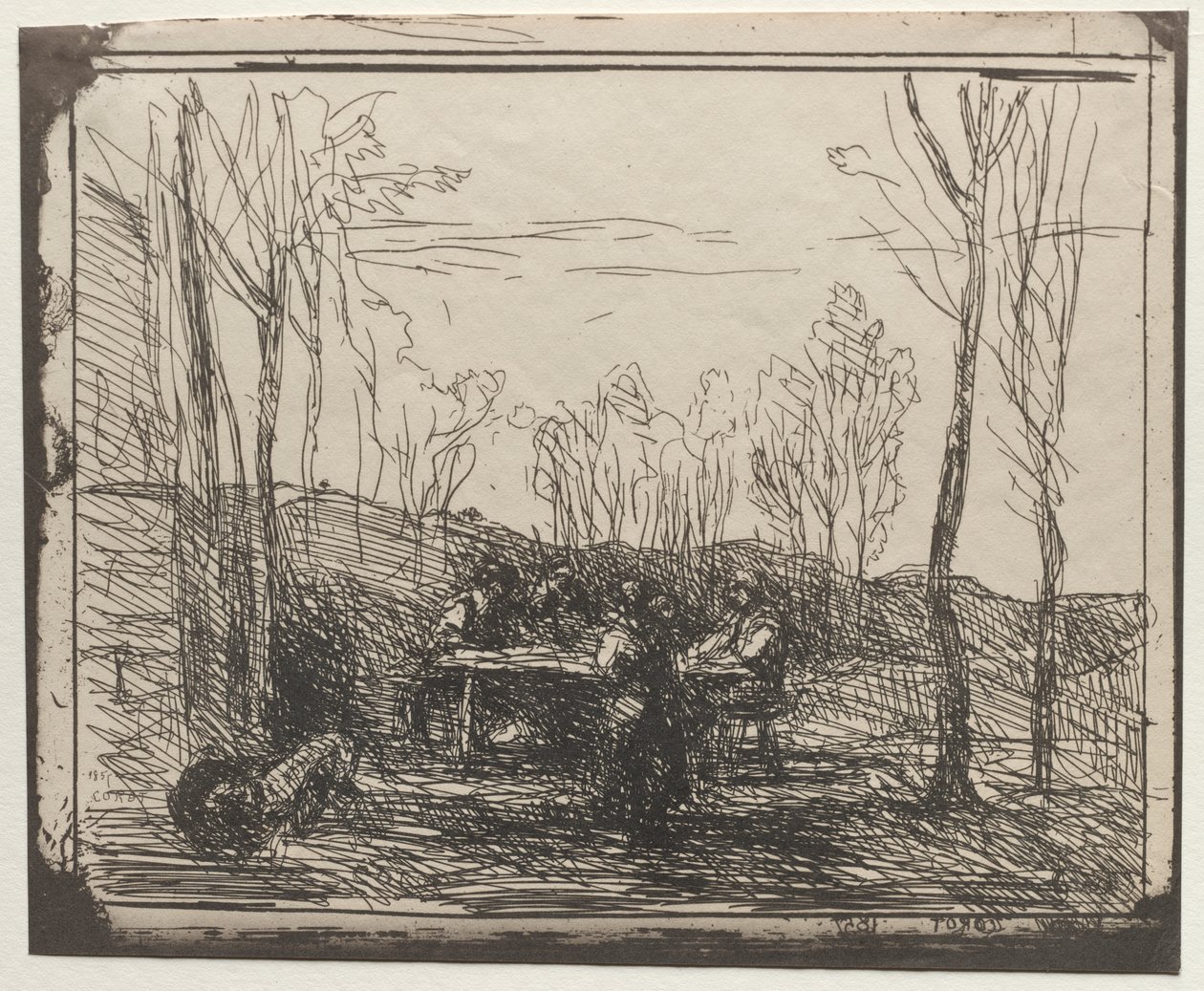 Breakfast in a Glade by Jean Baptiste Camille Corot