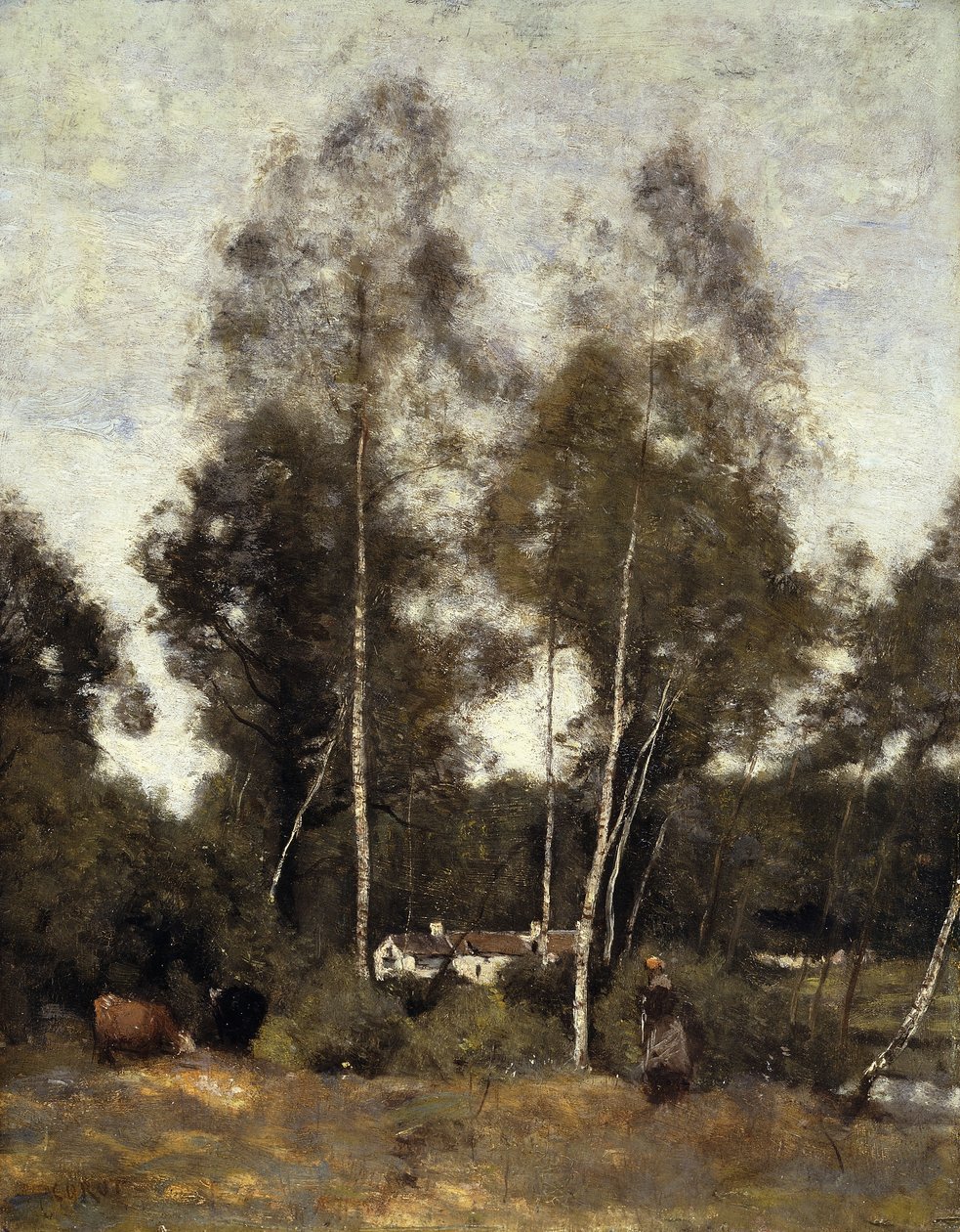 Clairiere Pierre du Bois, the Evaux, near Chateau-Thierry by Jean Baptiste Camille Corot