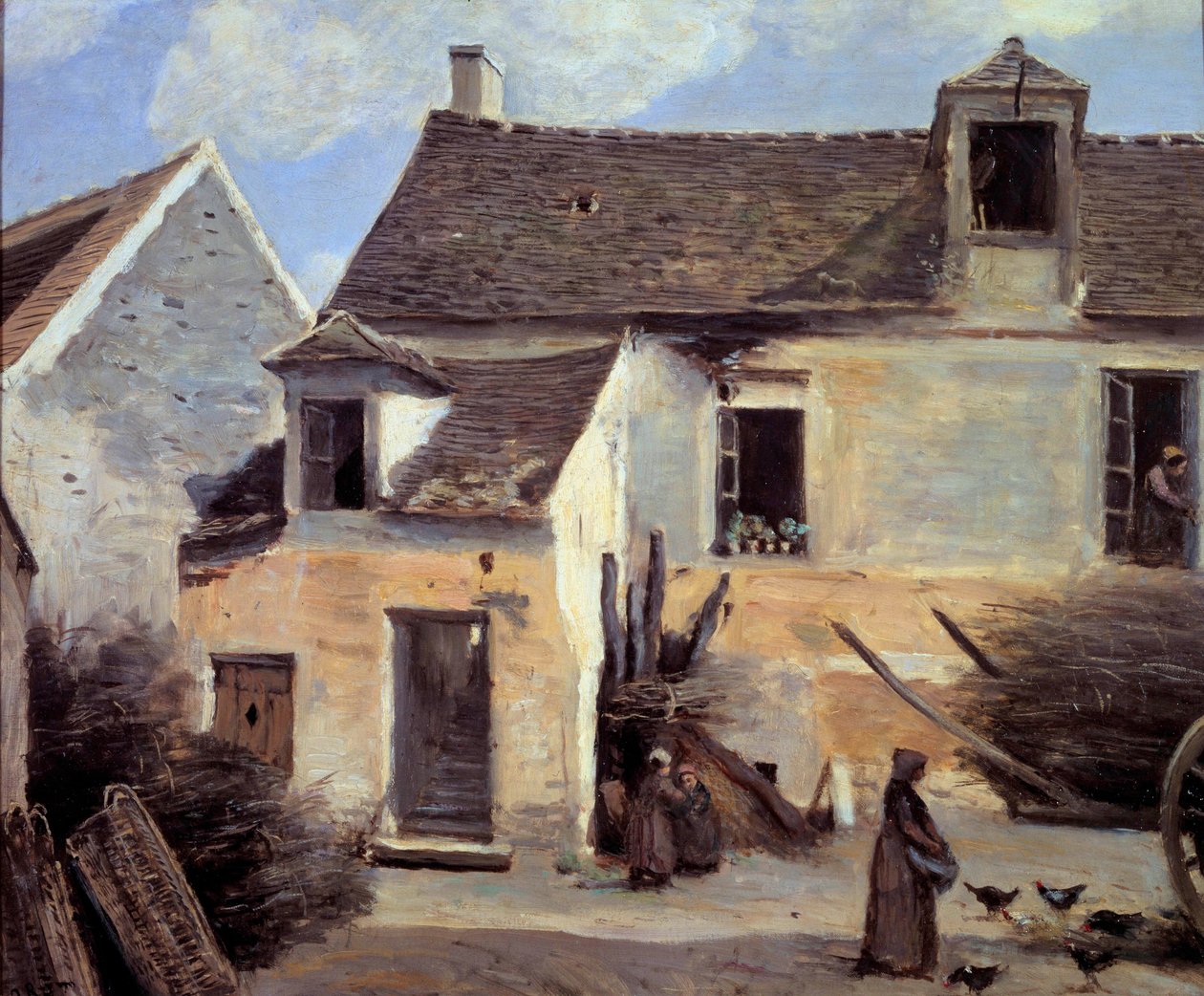 Courtyard of a Peasant House Near Paris. 19th Century. Paris, Musee d