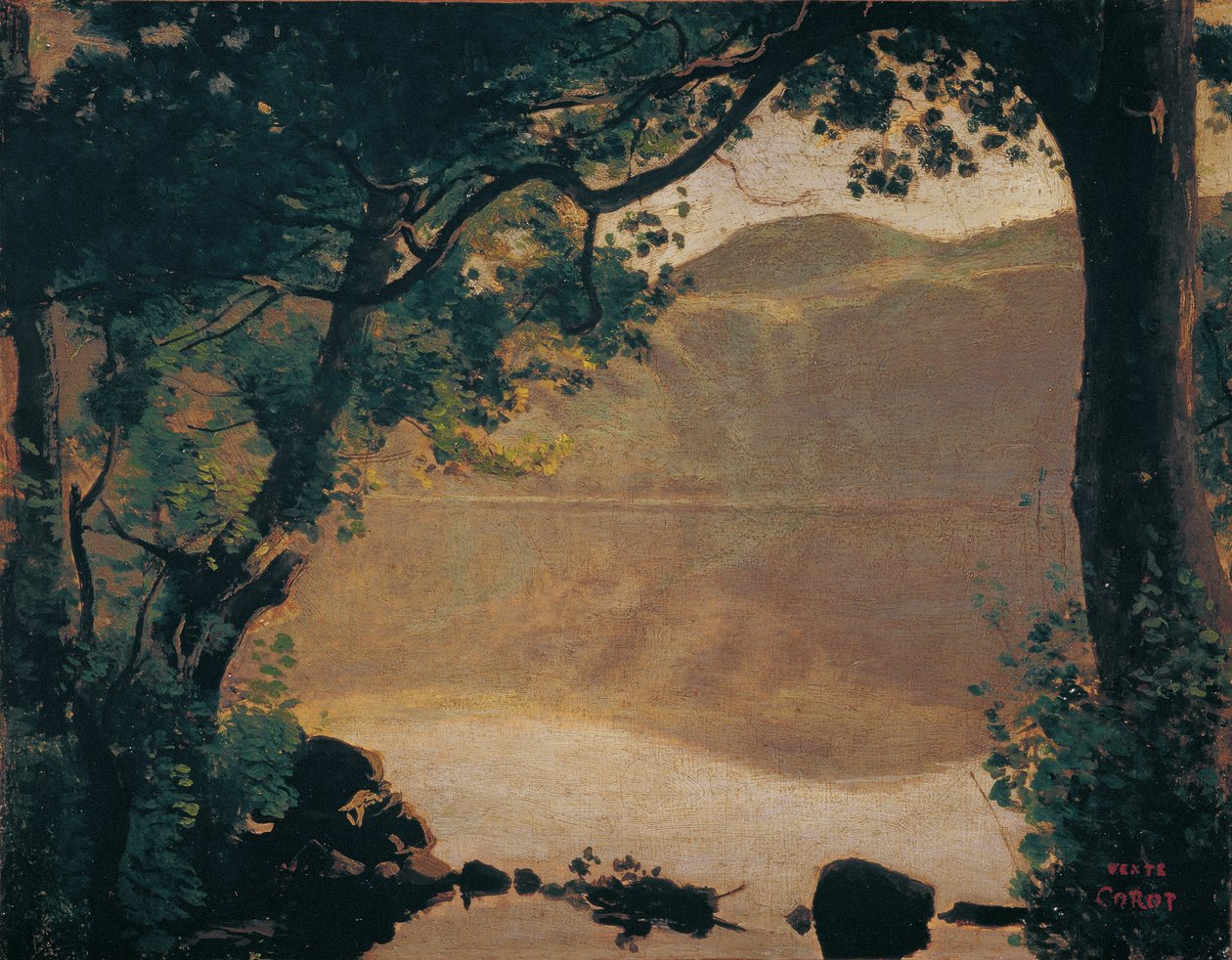 Lake Nemi by Jean Baptiste Camille Corot