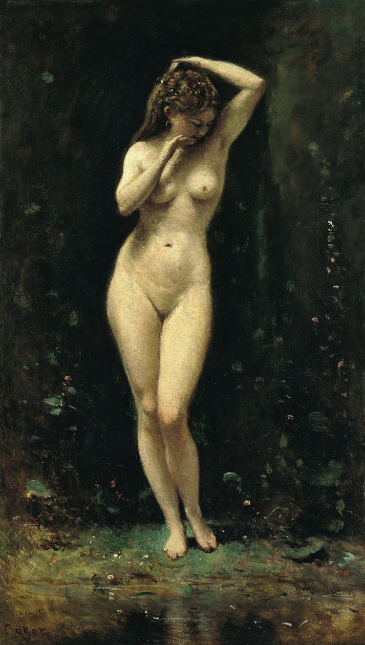 Diana Bathing the Fountain by Jean Baptiste Camille Corot