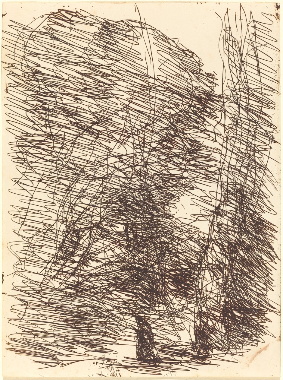 Dreamer under Tall Trees, 1874 by Jean Baptiste Camille Corot