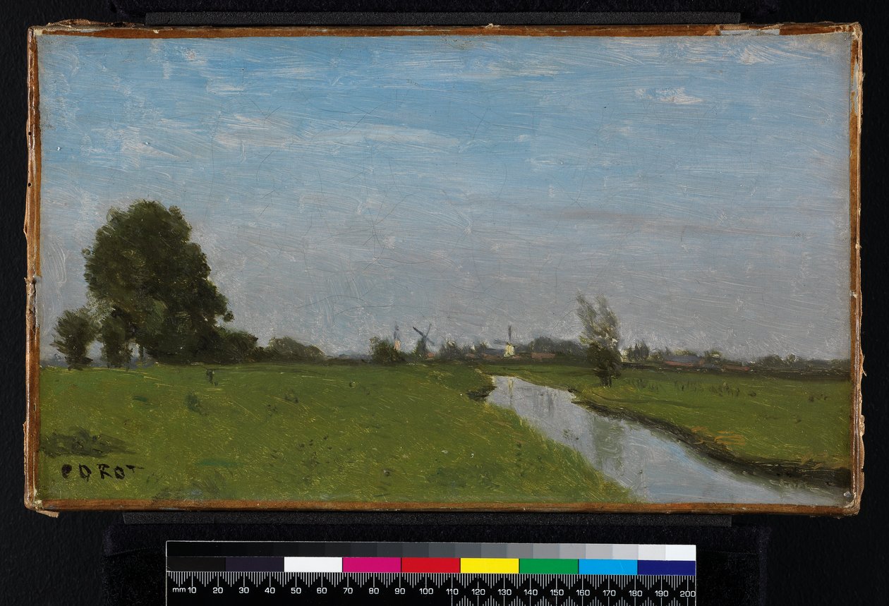 Dutch Landscape in Holland, 1854 by Jean Baptiste Camille Corot