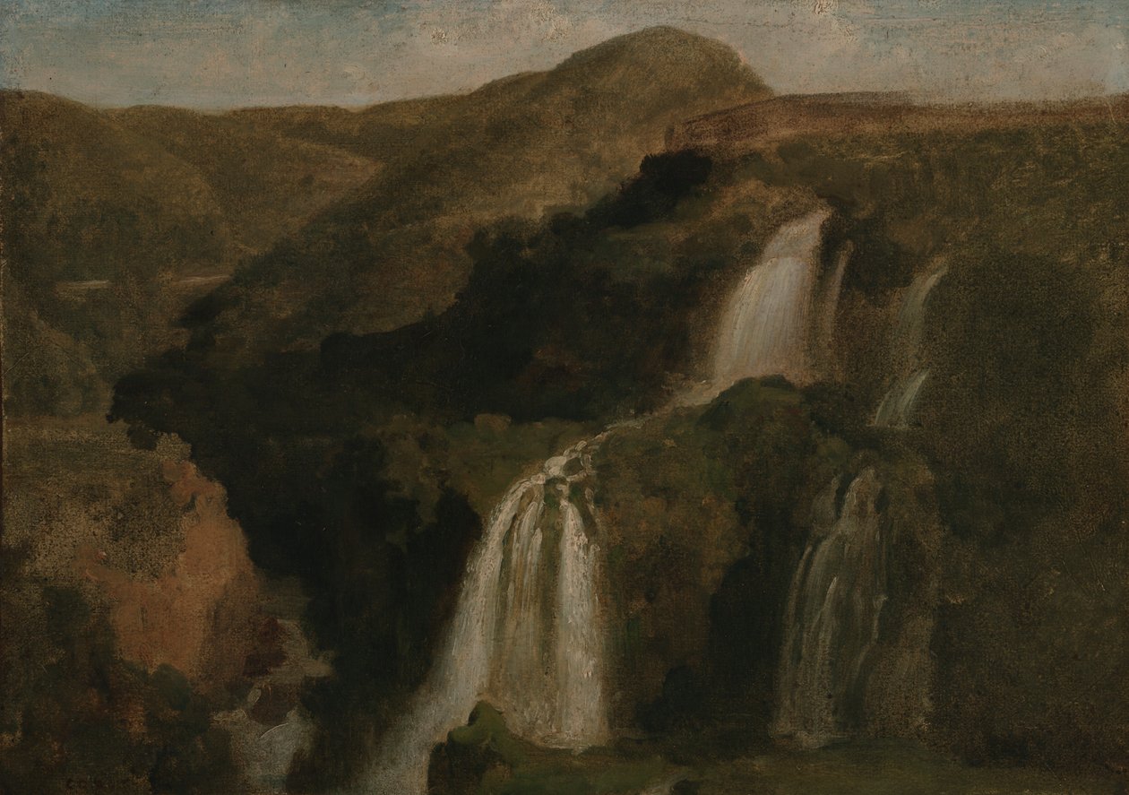 Falls of Tivoli by Jean Baptiste Camille Corot