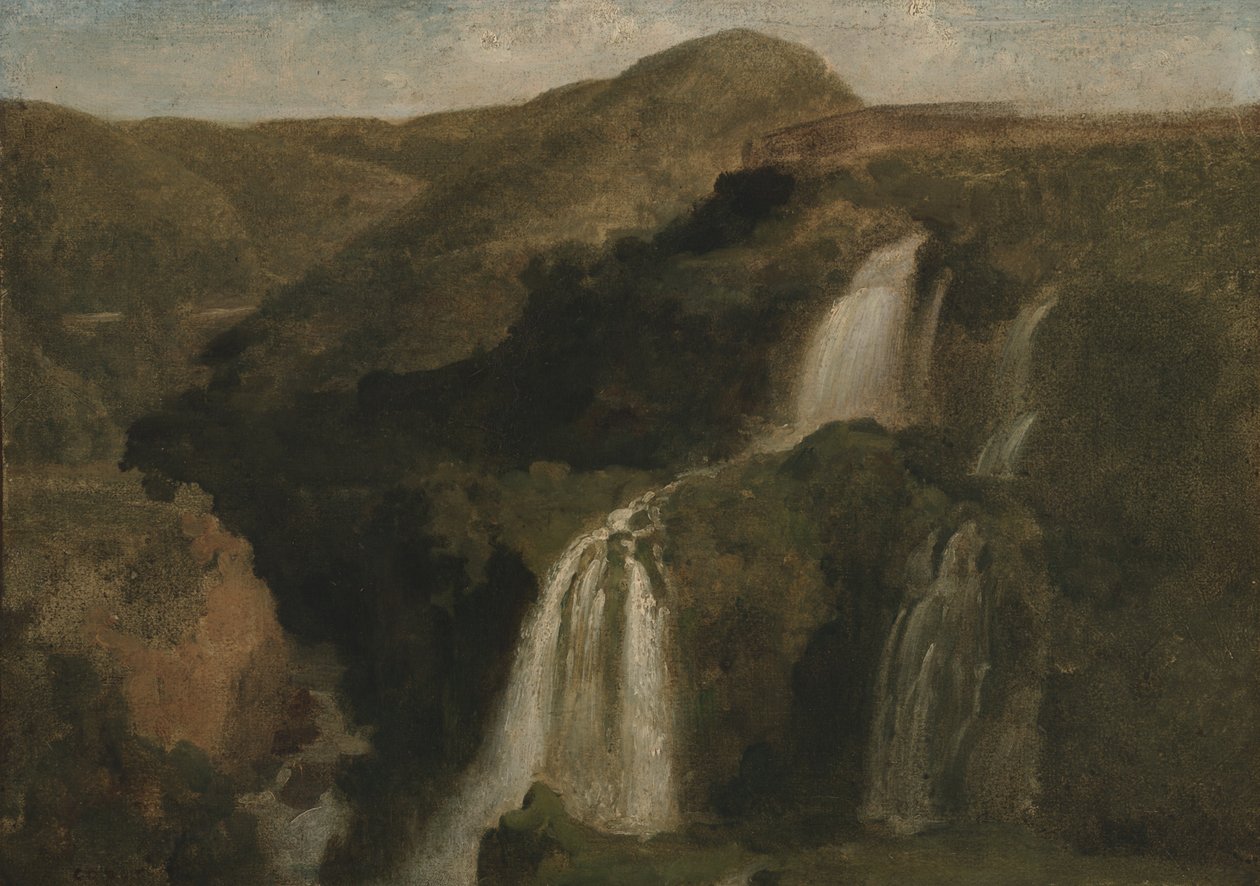 Falls of Tivoli by Jean Baptiste Camille Corot