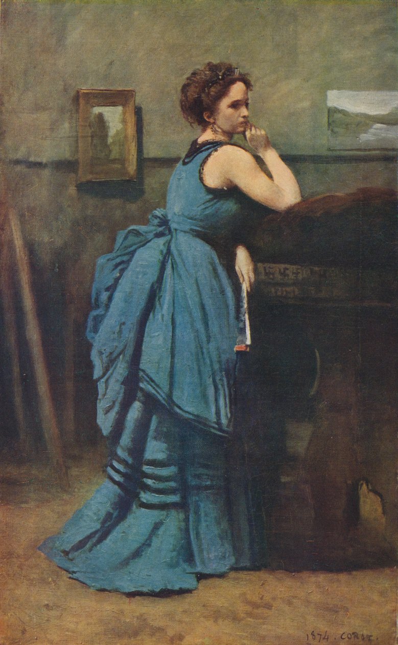 Woman in Blue, 1874 by Jean Baptiste Camille Corot