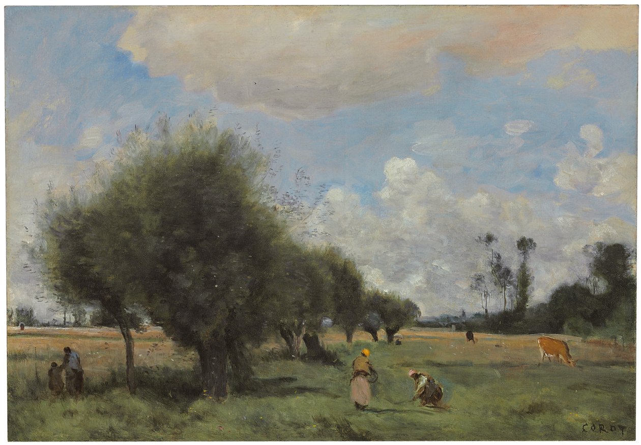 Fields near Étampes by Jean Baptiste Camille Corot
