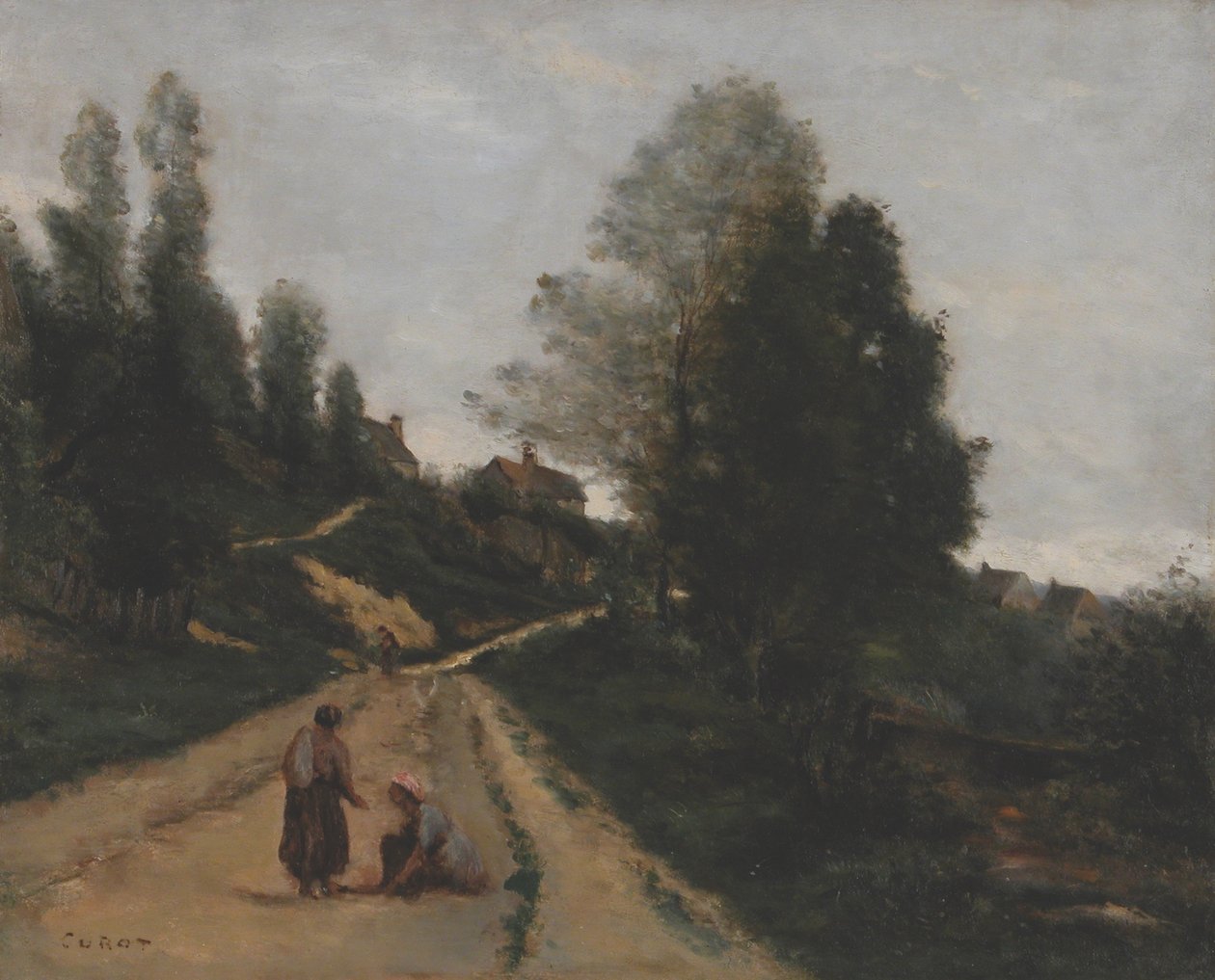 Gouvieux, Near Chantilly. Ascending Path by Jean Baptiste Camille Corot