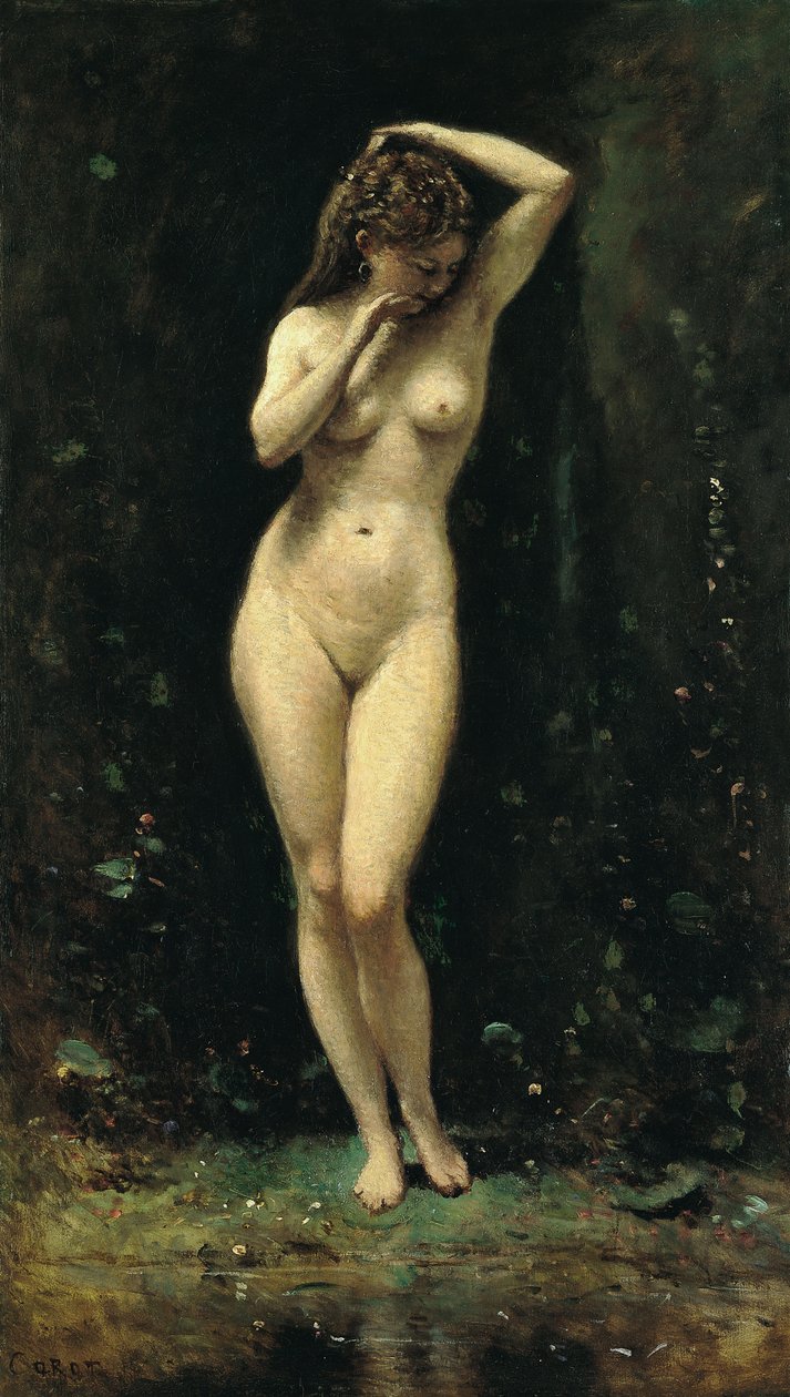 Diana Bathing (The Fountain) by Jean Baptiste Camille Corot