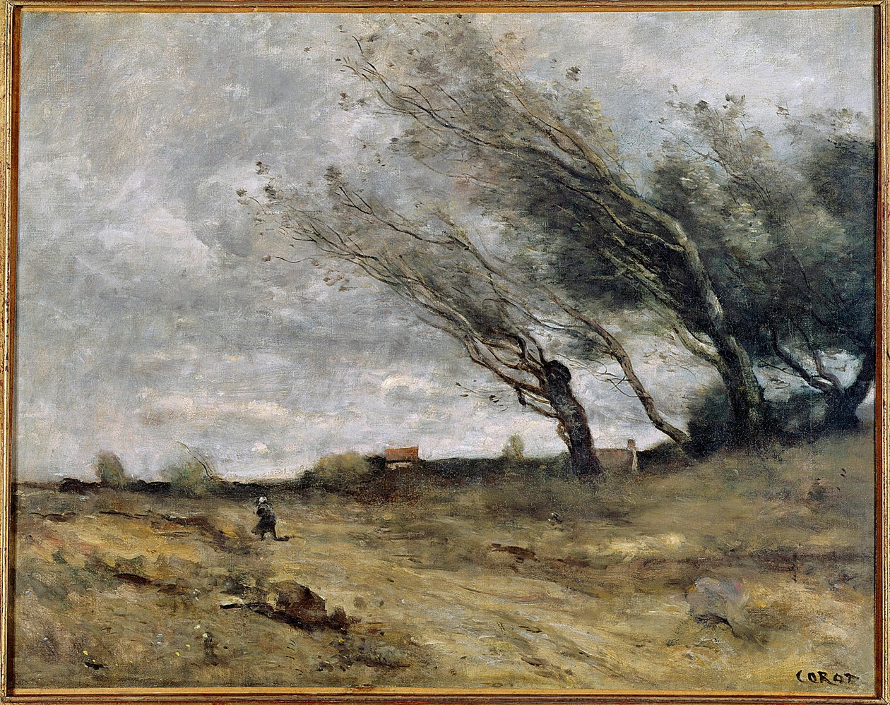 Gale by Jean Baptiste Camille Corot