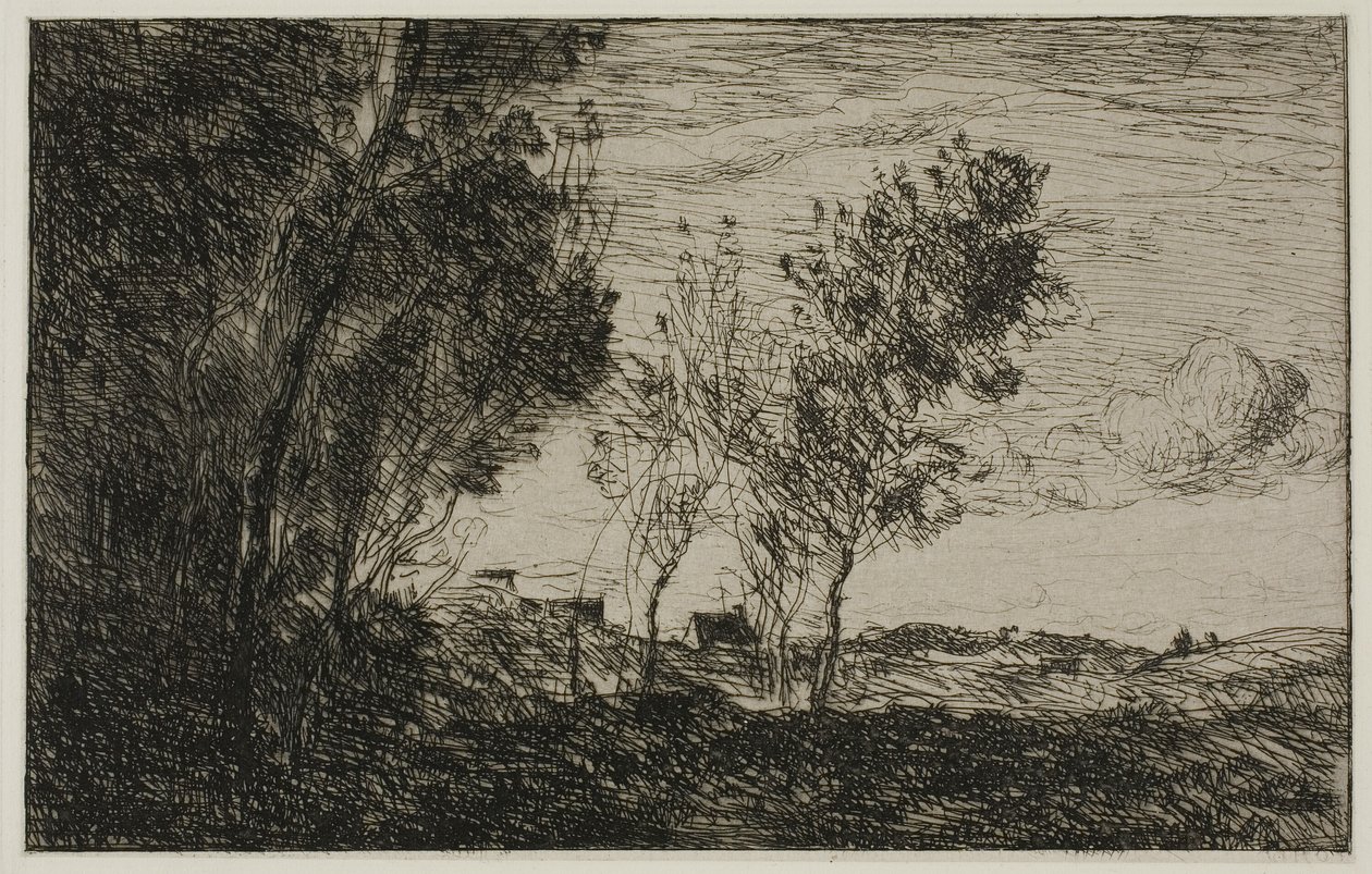 In the Dunes: Souvenir of the Woods of the Hague by Jean Baptiste Camille Corot