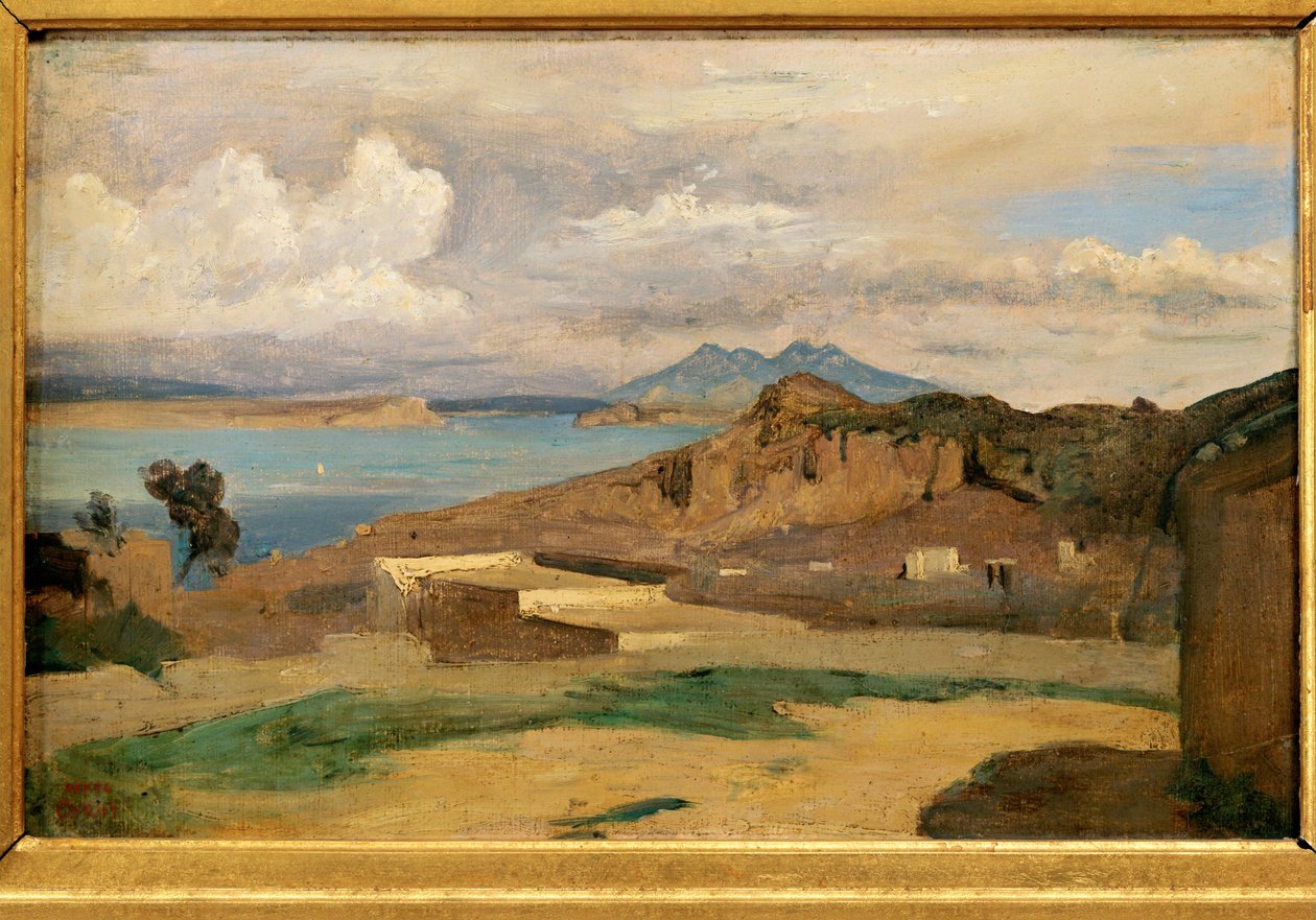 Ischia, seen from the slopes of Mount Epomeo by Jean Baptiste Camille Corot