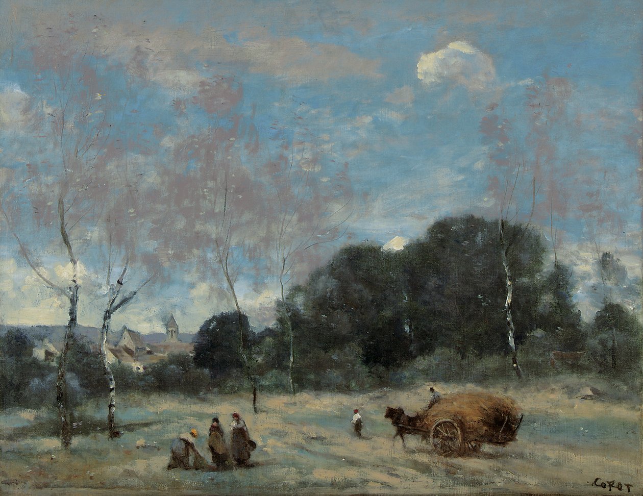 The Return of the Hay at Marcoussis by Jean Baptiste Camille Corot