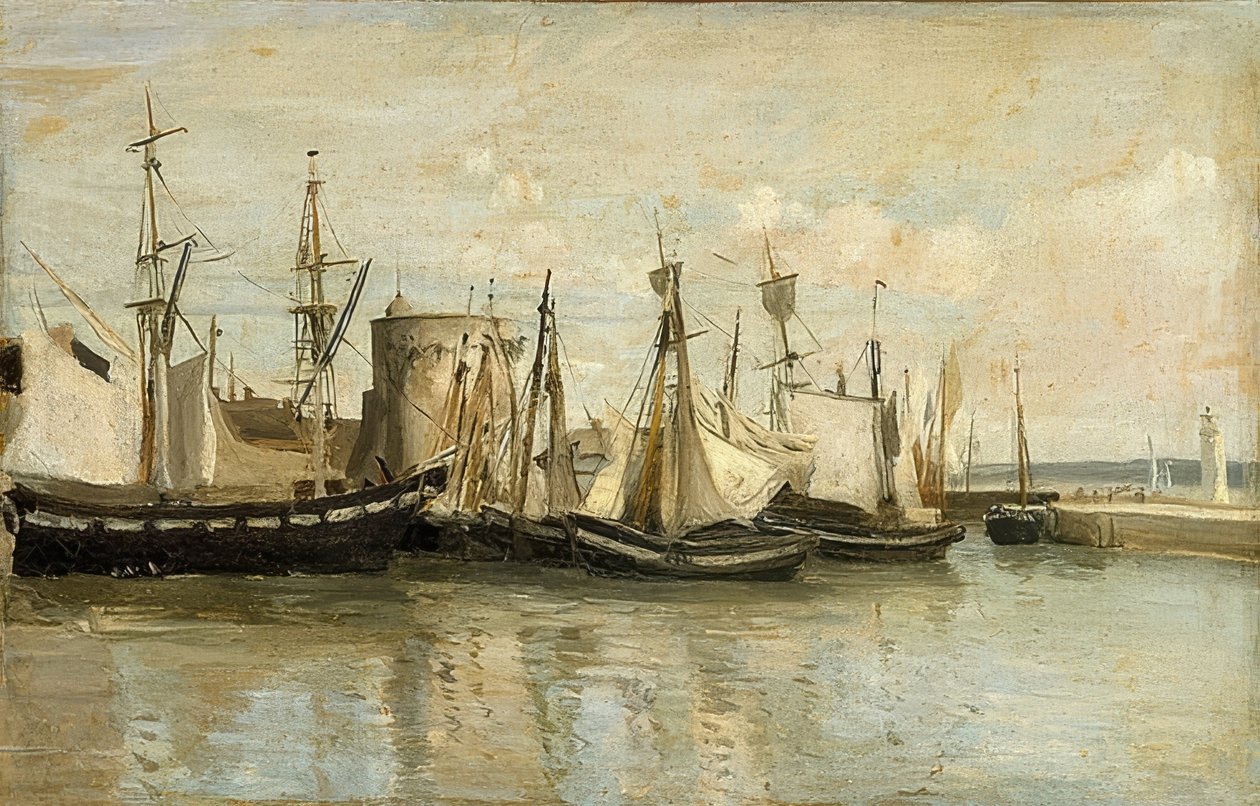 La Rochelle. Harbor Entrance by Jean Baptiste Camille Corot