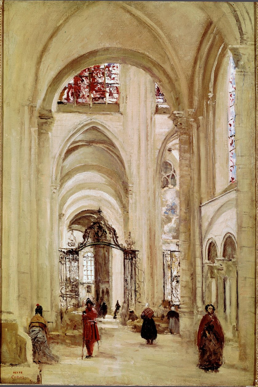 The Cathedral of Sens by Jean Baptiste Camille Corot