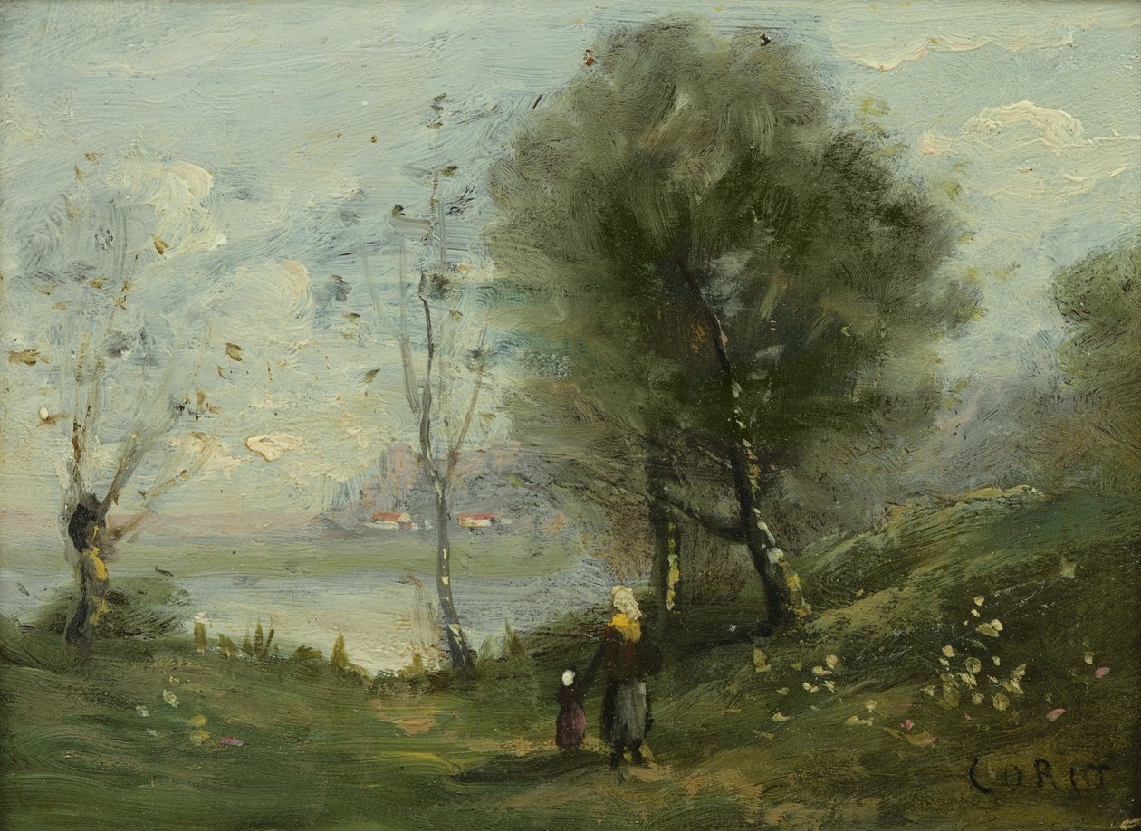 Landscape by Jean-Baptiste-Camille Corot: Fine art print