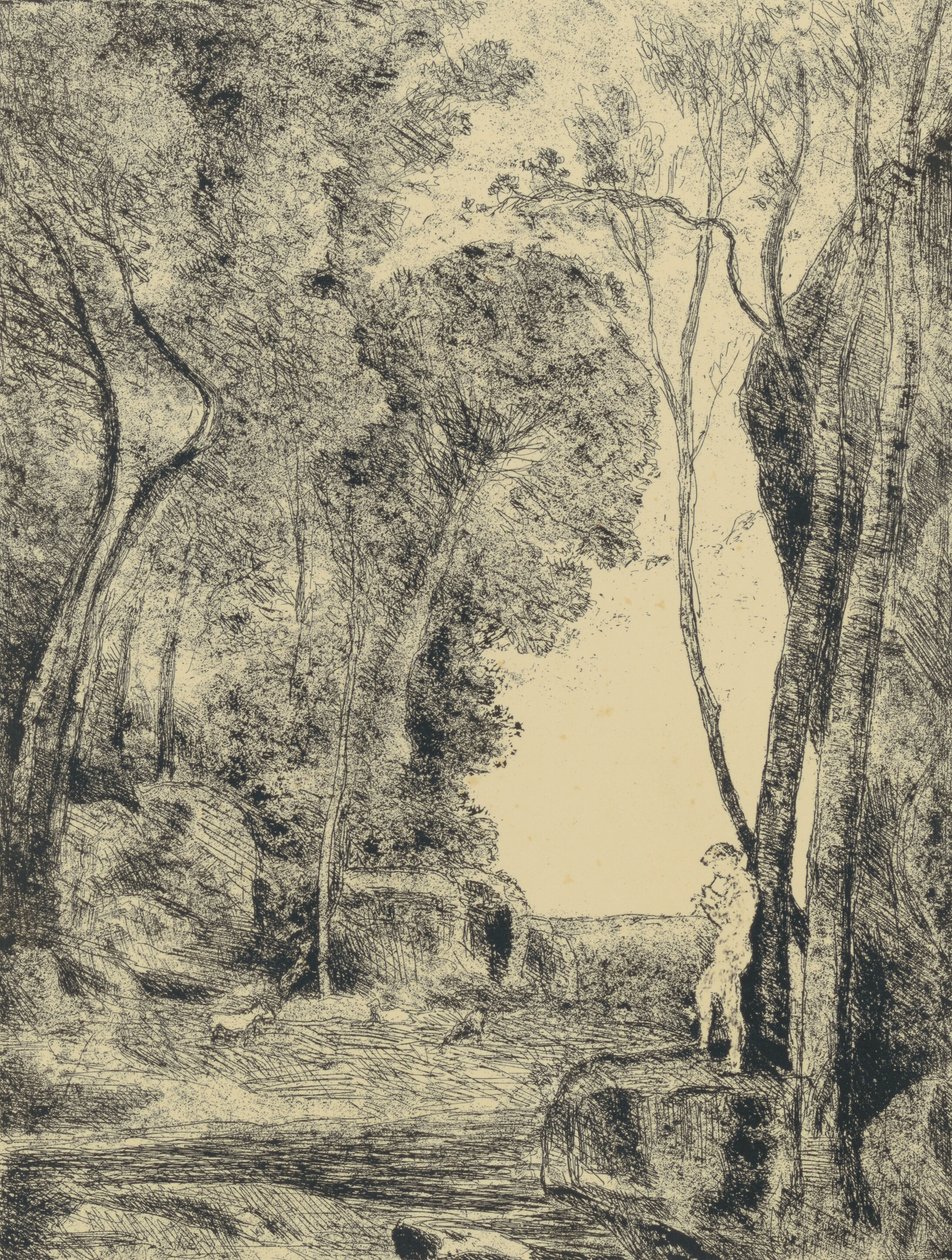 The Little Shepherd, 1st Plate by Jean Baptiste Camille Corot