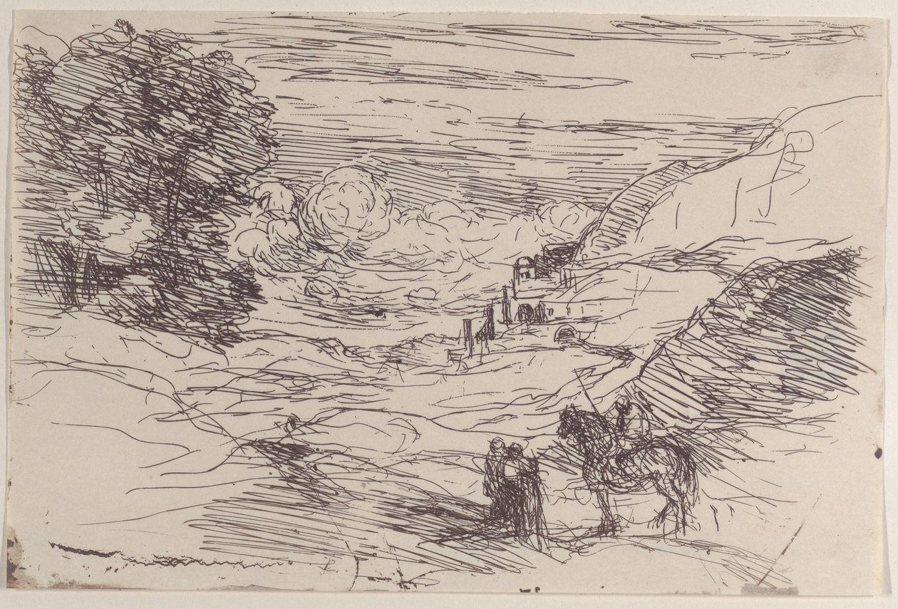 Les Paladins by Jean Baptiste Camille Corot