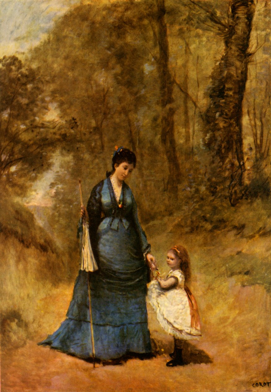 Madame et Mademoiselle Stumpf, 1872, 1934 by Jean Baptiste Camille Corot