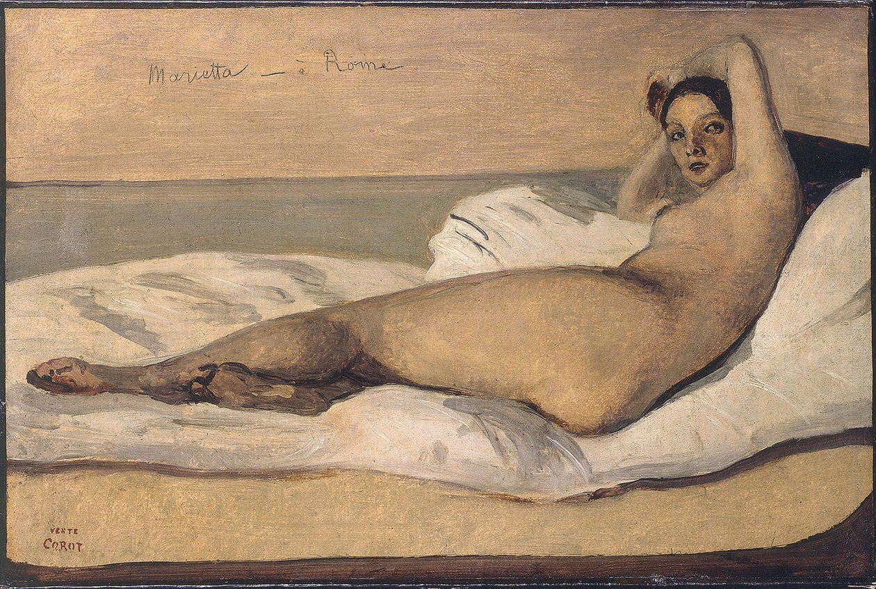 Marietta the Roman Odalisque by Jean Baptiste Camille Corot
