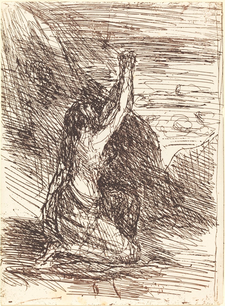 Mary Magdalene Kneeling by Jean Baptiste Camille Corot