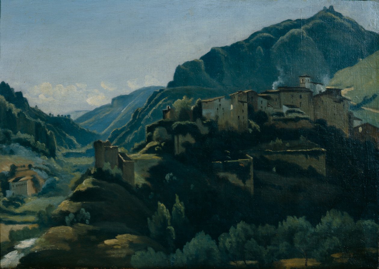 Meridionale Village by Jean Baptiste Camille Corot