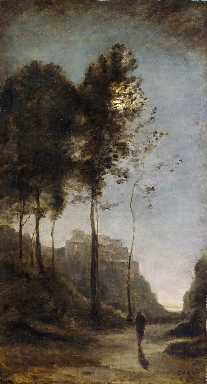 Moonlight on the Edge of the Gulf by Jean Baptiste Camille Corot