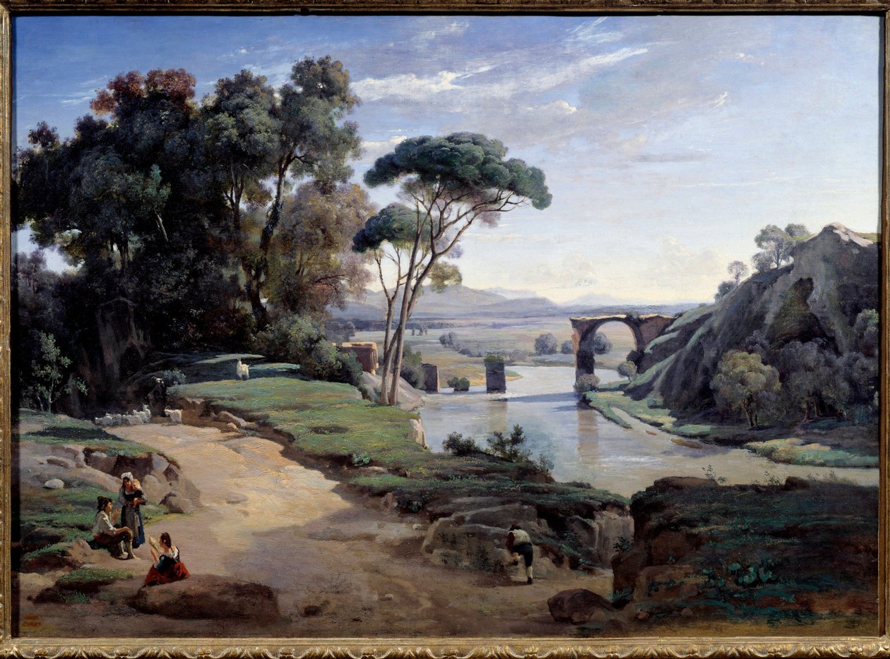 Narni Bridge Near Rome by Jean Baptiste Camille Corot