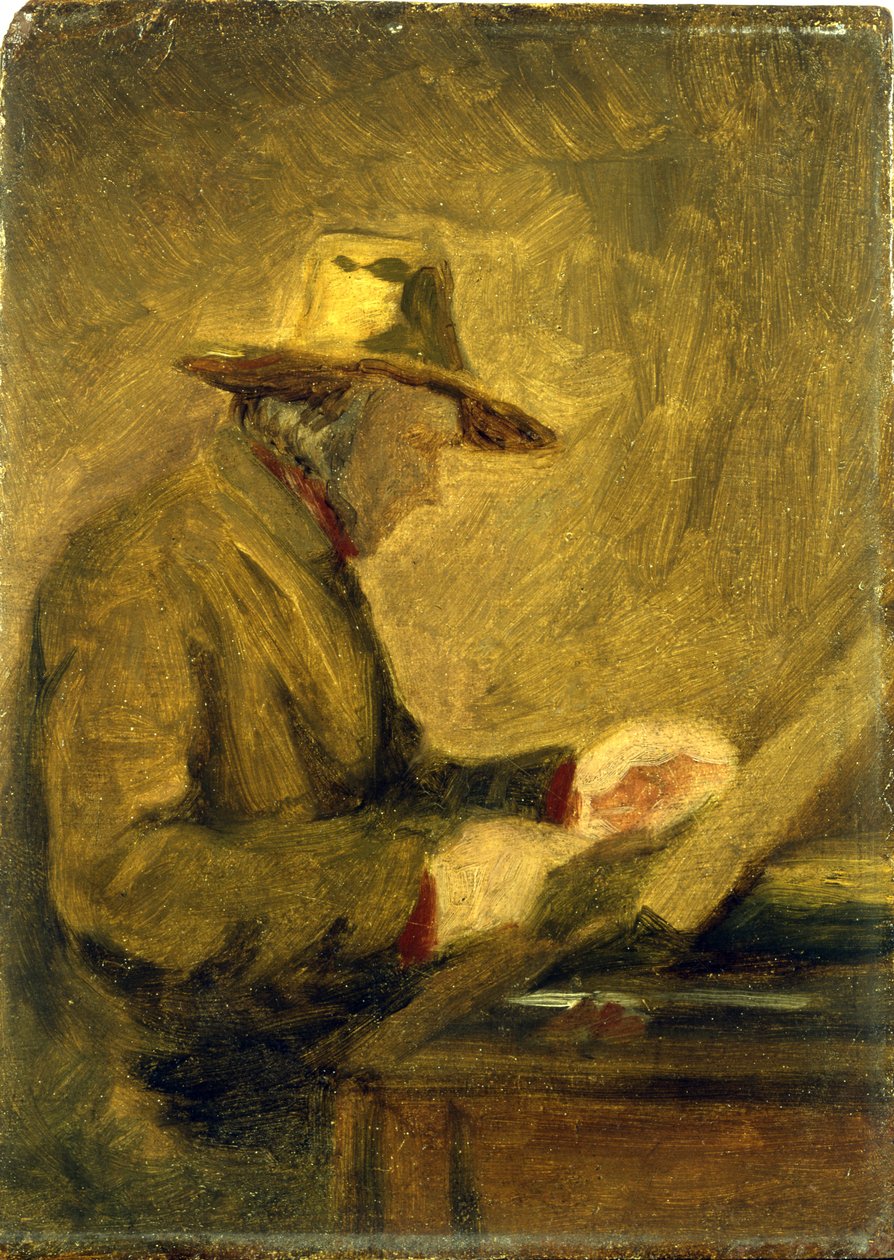 Portrait of Daumier by Jean Baptiste Camille Corot