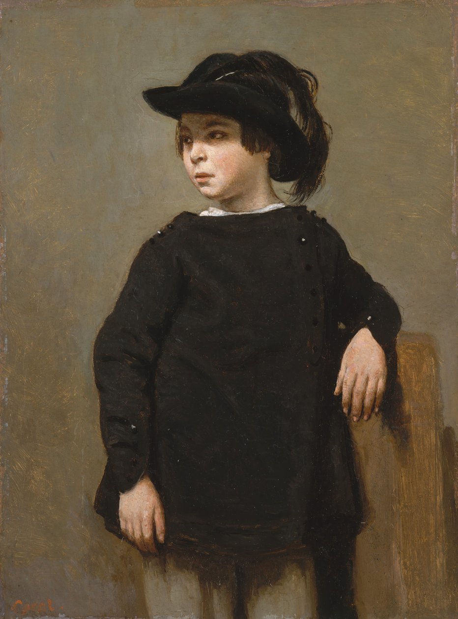 Portrait of a Child by Jean Baptiste Camille Corot