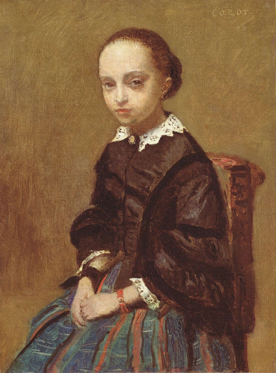 Portrait of a Girl by Jean Baptiste Camille Corot
