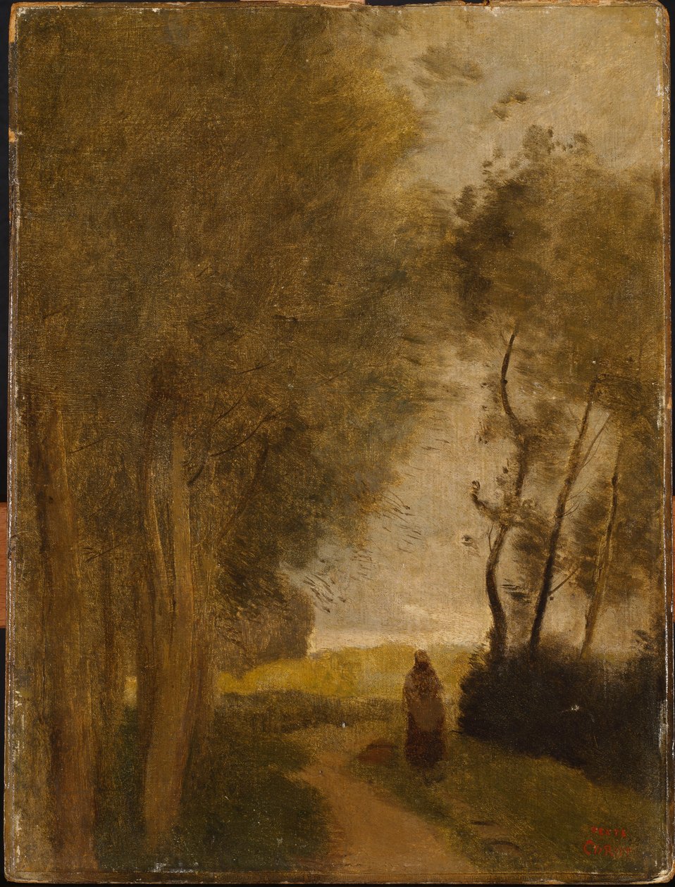 Road at Lisiere de Bois by Jean-Baptiste-Camille Corot