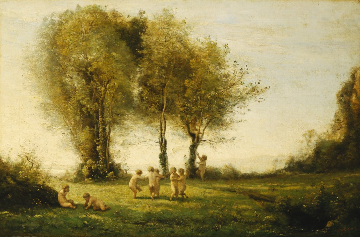 Round of Love; Sunrise, c.1854-55 by Jean Baptiste Camille Corot