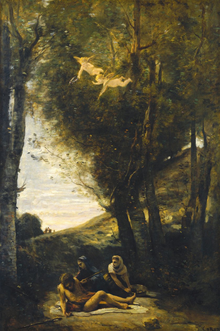 Saint Sebastian Succored by the Holy Women by Jean Baptiste Camille Corot