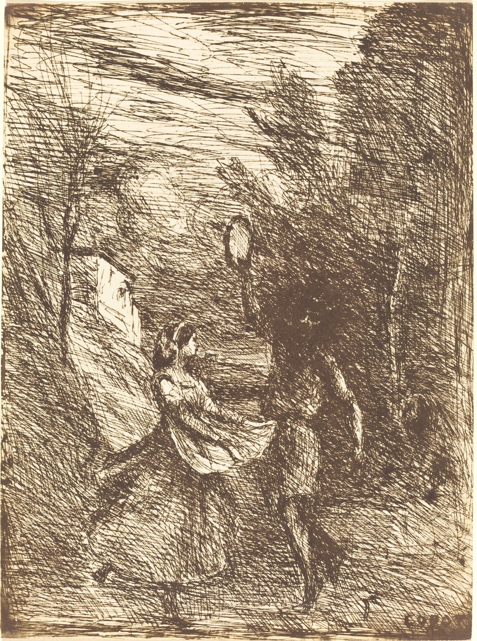 Saltarello Saltarelle by Jean Baptiste Camille Corot