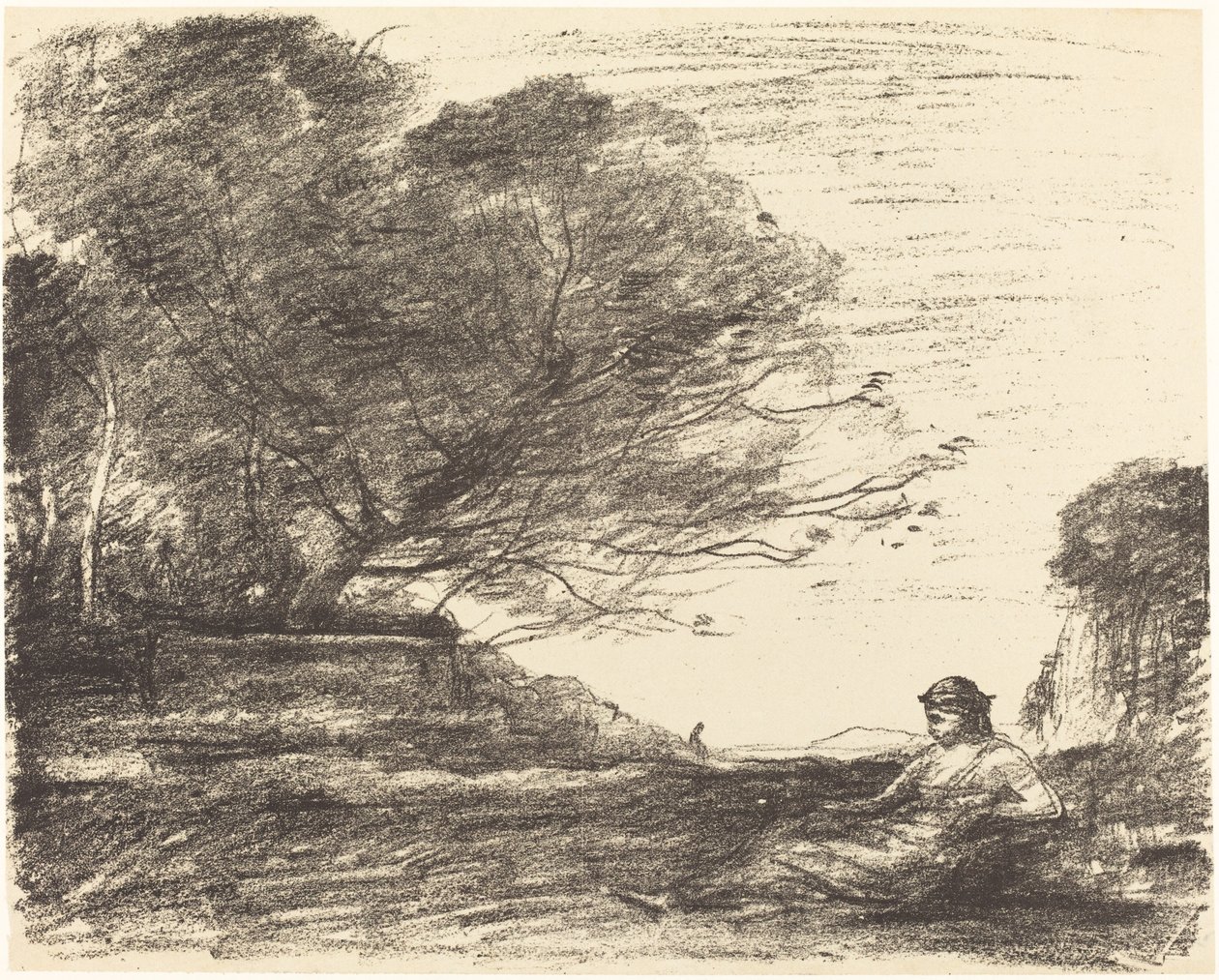 Sappho by Jean Baptiste Camille Corot