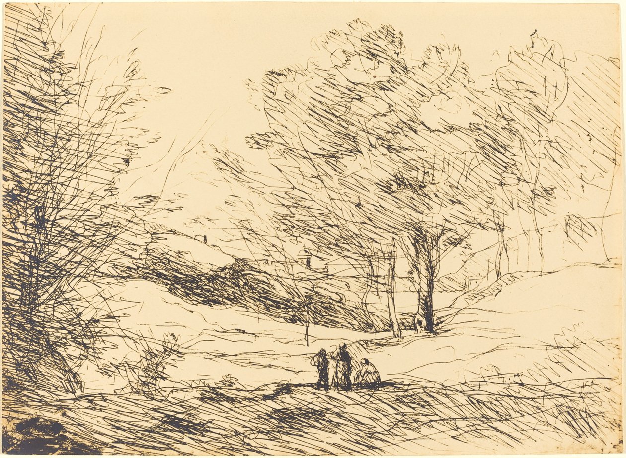 Souvenir of Lake Maggiore by Jean Baptiste Camille Corot