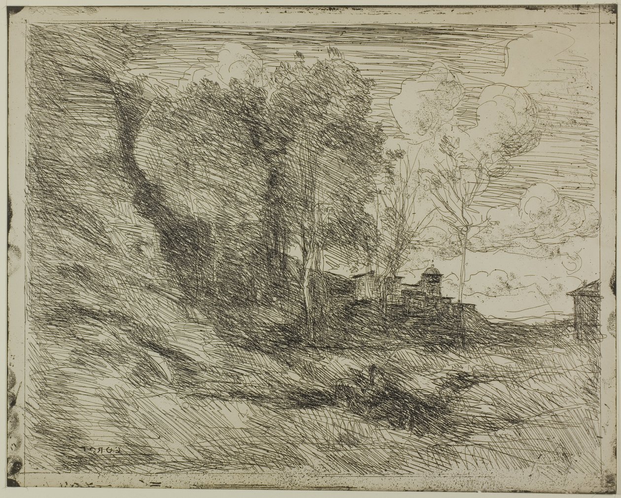 Souvenir of Ostia by Jean Baptiste Camille Corot