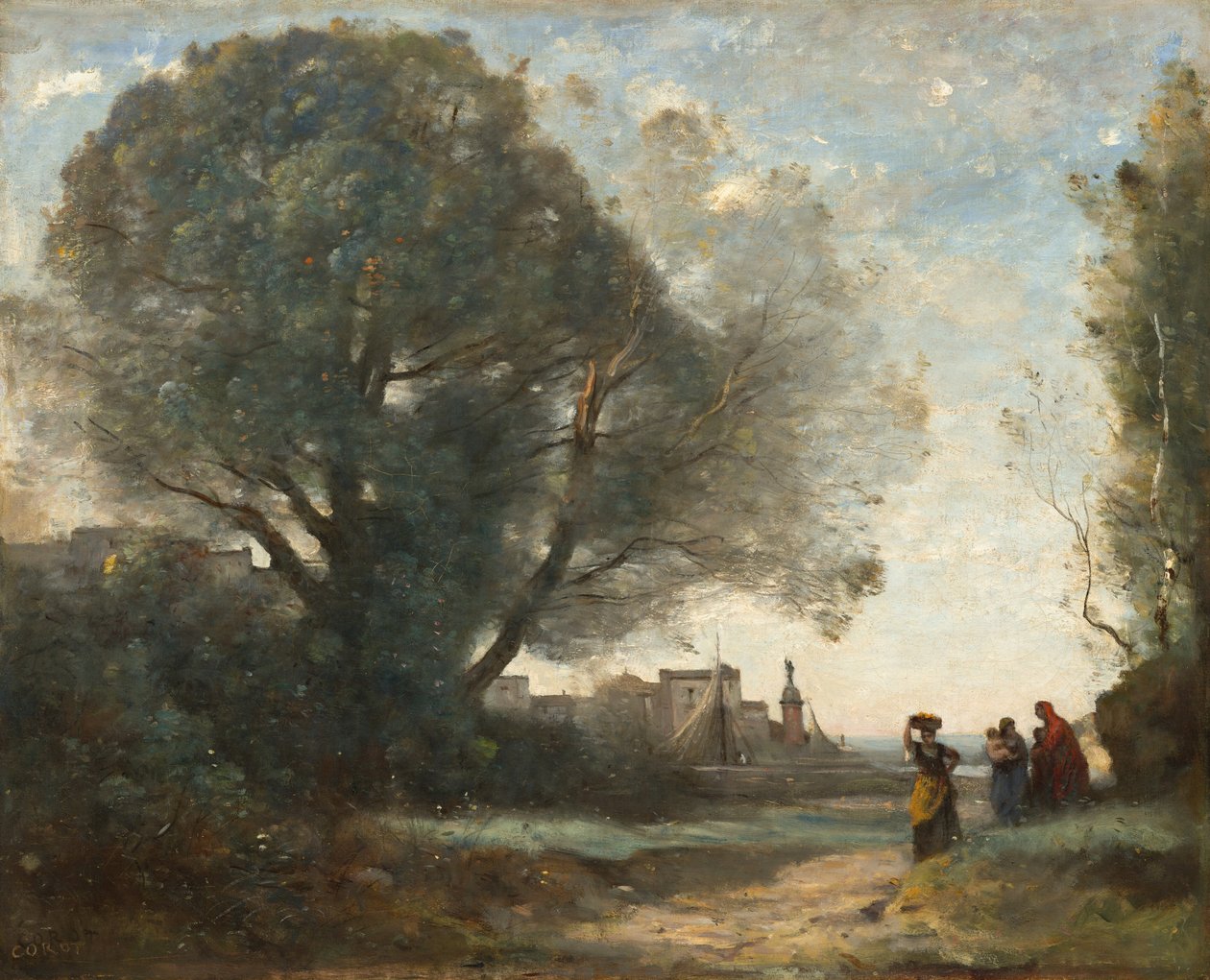 Souvenir of Terracina, 1864, reworked slightly later by Jean Baptiste Camille Corot