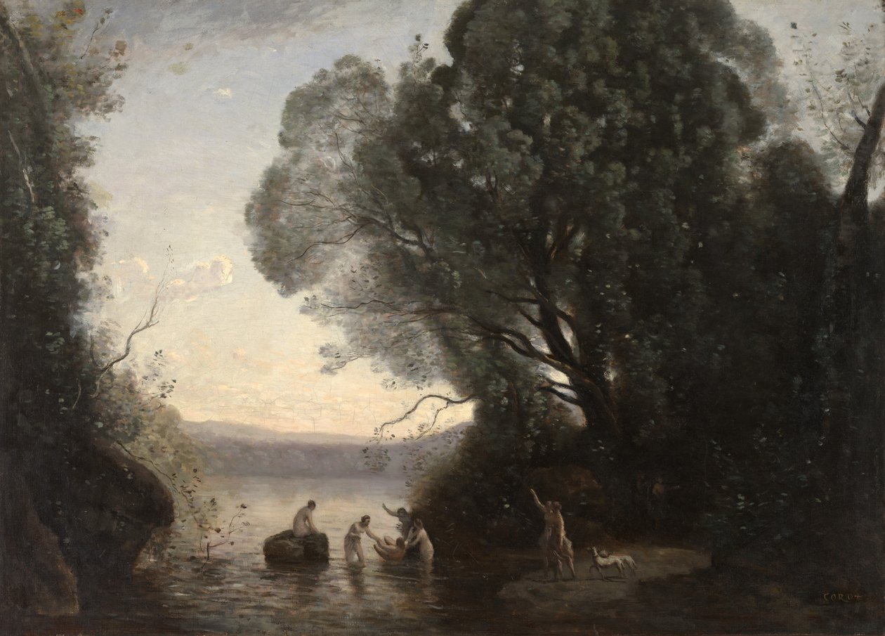 The Bath of Diana (Le Bain de Diane), c.1855 by Jean Baptiste Camille Corot